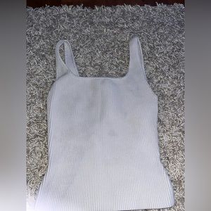 White babaton ribbed tank top